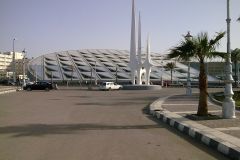 Bibliotheca Alexandrina exterior and plaza