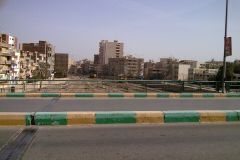 View from bridge at the train station in Al Fayyum Egypt