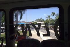 In a Bus for getting a rental car at the airport Orlando, Florida, USA