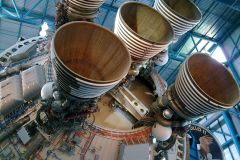Saturn V Rocket Engines at Kennedy Space Center, Florida