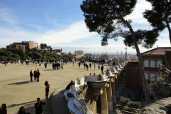 Park Güell Terrace Overlooking Barcelona
