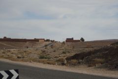 Desert Landscape on the road between Ouarzazate and Mhamid in Morocco