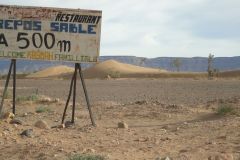 Desert Landscape on the road between Ouarzazate and Mhamid in Morocco