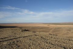 Desert Landscape on the road between Ouarzazate and Mhamid in Morocco