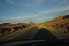 Desert Landscape on the road between Ouarzazate and Mhamid in Morocco