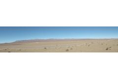 Sahara desert landscape between Zagora and Merzouga in Morocco
