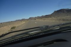 Sahara desert landscape between Zagora and Merzouga in Morocco