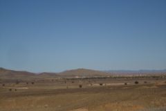 Sahara desert landscape between Zagora and Merzouga in Morocco