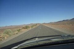 Sahara desert landscape between Zagora and Merzouga in Morocco