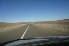 Sahara desert landscape between Zagora and Merzouga in Morocco