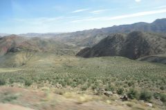 Atlas mountain landscape on the bus tour between Ouarzazate and Marrakech, Morocco