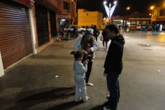 Begging child in the night in Marrakesh, Morocco