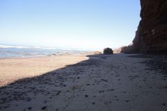 Cliff Shadow on Quiet Atlantic Beach, Sidi Ifni