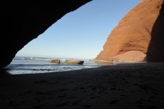 Rock arches at Legzira beach near Sidi Ifni, Morocco