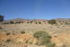 Landscape in the Anti Atlas on the way from Tafraoute to Taroudannt in Morocco.