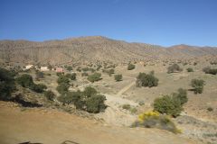Landscape in the Anti Atlas on the way from Tafraoute to Taroudannt in Morocco.