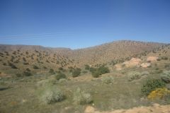 Landscape in the Anti Atlas on the way from Tafraoute to Taroudannt in Morocco.