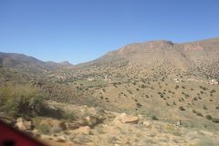 Landscape in the Anti Atlas on the way from Tafraoute to Taroudannt in Morocco.