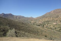 Landscape in the Anti Atlas on the way from Tafraoute to Taroudannt in Morocco.