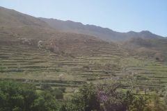 Landscape in the Anti Atlas on the way from Tafraoute to Taroudannt in Morocco.