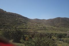 Landscape in the Anti Atlas on the way from Tafraoute to Taroudannt in Morocco.