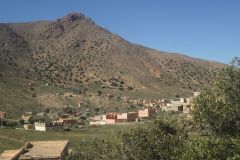 Landscape in the Anti Atlas on the way from Tafraoute to Taroudannt in Morocco.