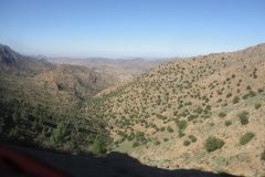 Landscape in the Anti Atlas on the way from Tafraoute to Taroudannt in Morocco.