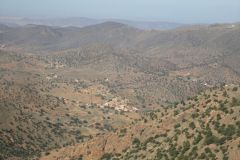 Landscape in the Anti Atlas on the way from Tafraoute to Taroudannt in Morocco.
