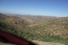 Landscape in the Anti Atlas on the way from Tafraoute to Taroudannt in Morocco.