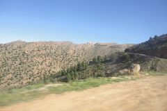 Landscape in the Anti Atlas on the way from Tafraoute to Taroudannt in Morocco.