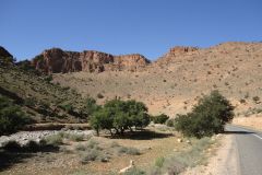 Landscape in the Anti Atlas on the way from Tafraoute to Taroudannt in Morocco.