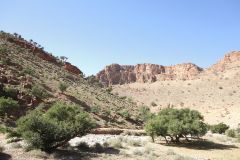 Landscape in the Anti Atlas on the way from Tafraoute to Taroudannt in Morocco.