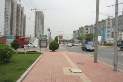 A street scene in Xingcheng, Liaoning, China