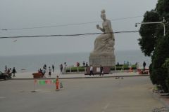 A figure at the beach of Xingcheng, Liaoning, China