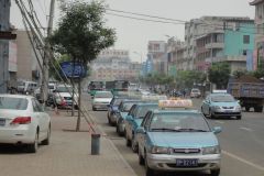 A street scene in Xingcheng, Liaoning, China