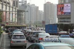 A street scene in Tianjin, China