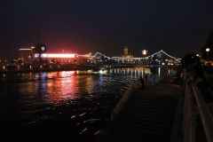 City centre at night in Tianjin, China