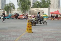 A street scene in Jinan, China