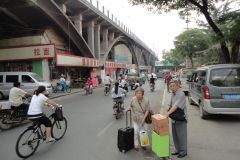 A street scene in Jinan, China