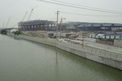Train station under construction in Suzhou, China