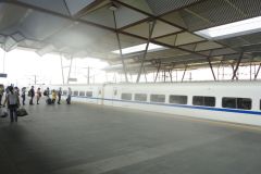 Inside the train station in Suzhou, China