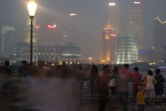 The Bund at night in Shanghai, China