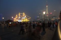 The Bund at night in Shanghai, China