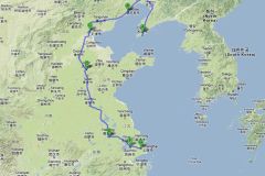 Travel route in China 2012