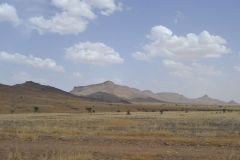 Sahara desert landscape between Zagora and Merzouga, Morocco