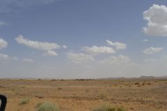 Sahara desert landscape between Zagora and Merzouga, Morocco