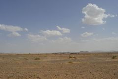 Sahara desert landscape between Zagora and Merzouga, Morocco
