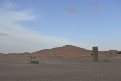 A qanat in the sand dunes of Merzouga, Morocco