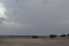 Sahara desert landscape between Zagora and Merzouga, Morocco