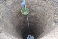 A well at the sand dunes of Merzouga, Morocco